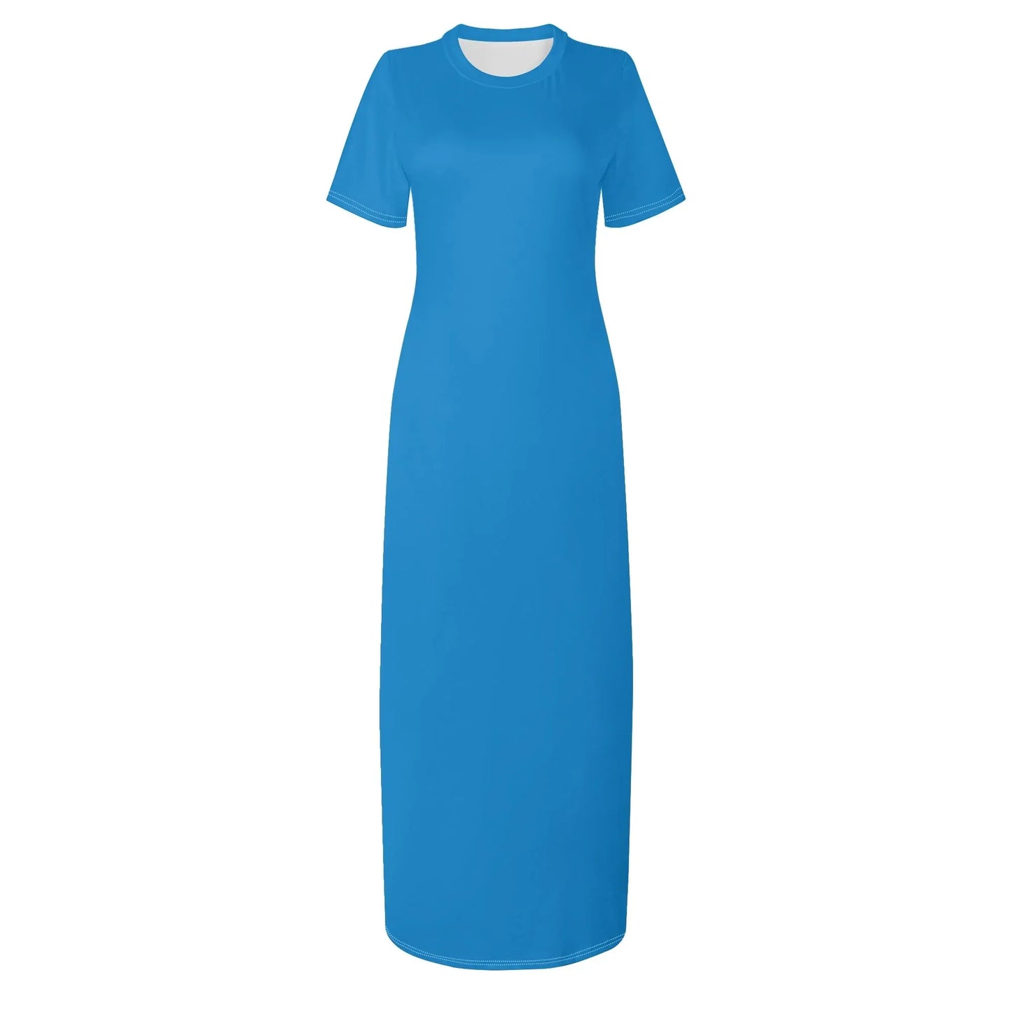 navy-blue-short-sleeve-long-dress-long-dress-jlr-design-26310 - JLR Design
