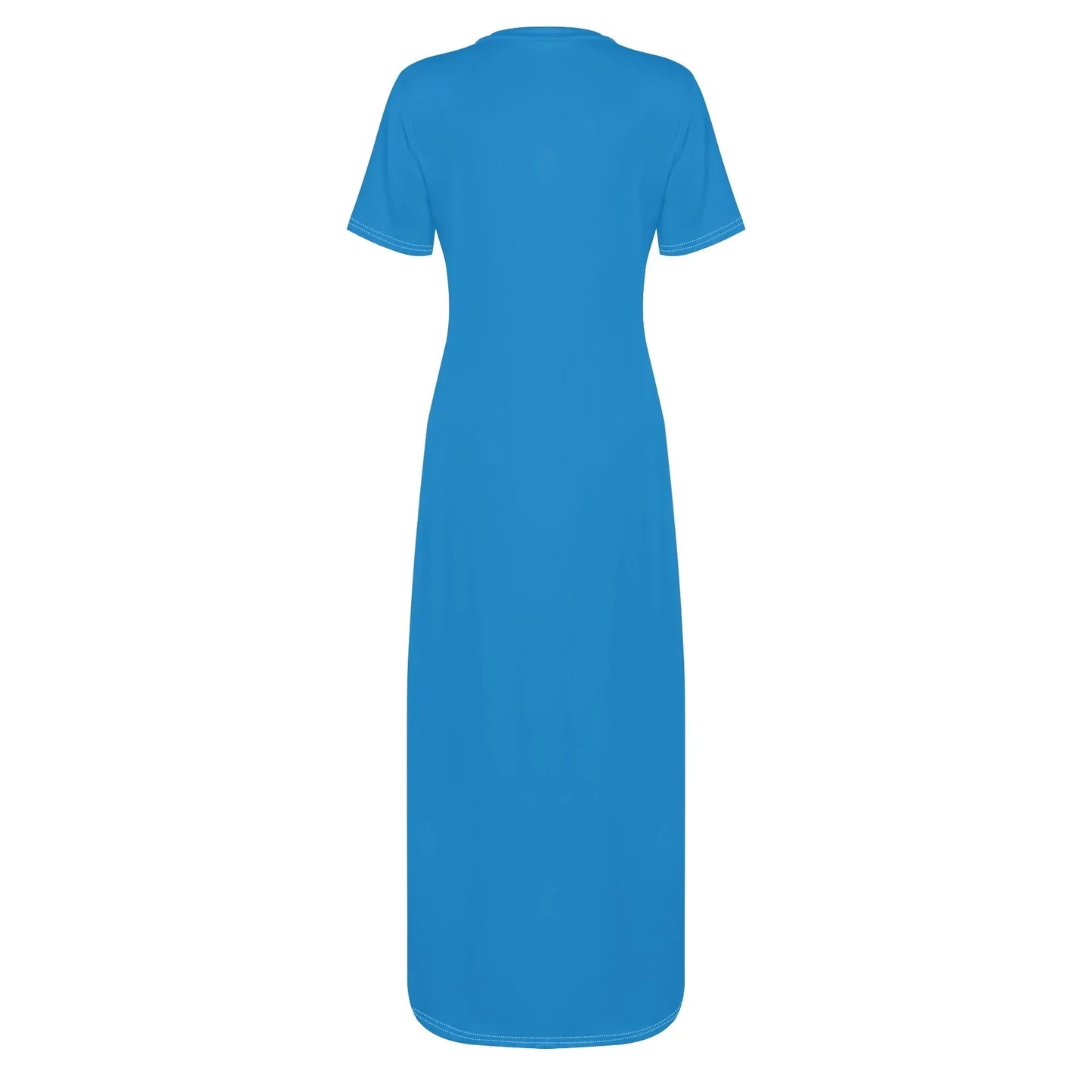 navy-blue-short-sleeve-long-dress-long-dress-jlr-design-73256 - JLR Design