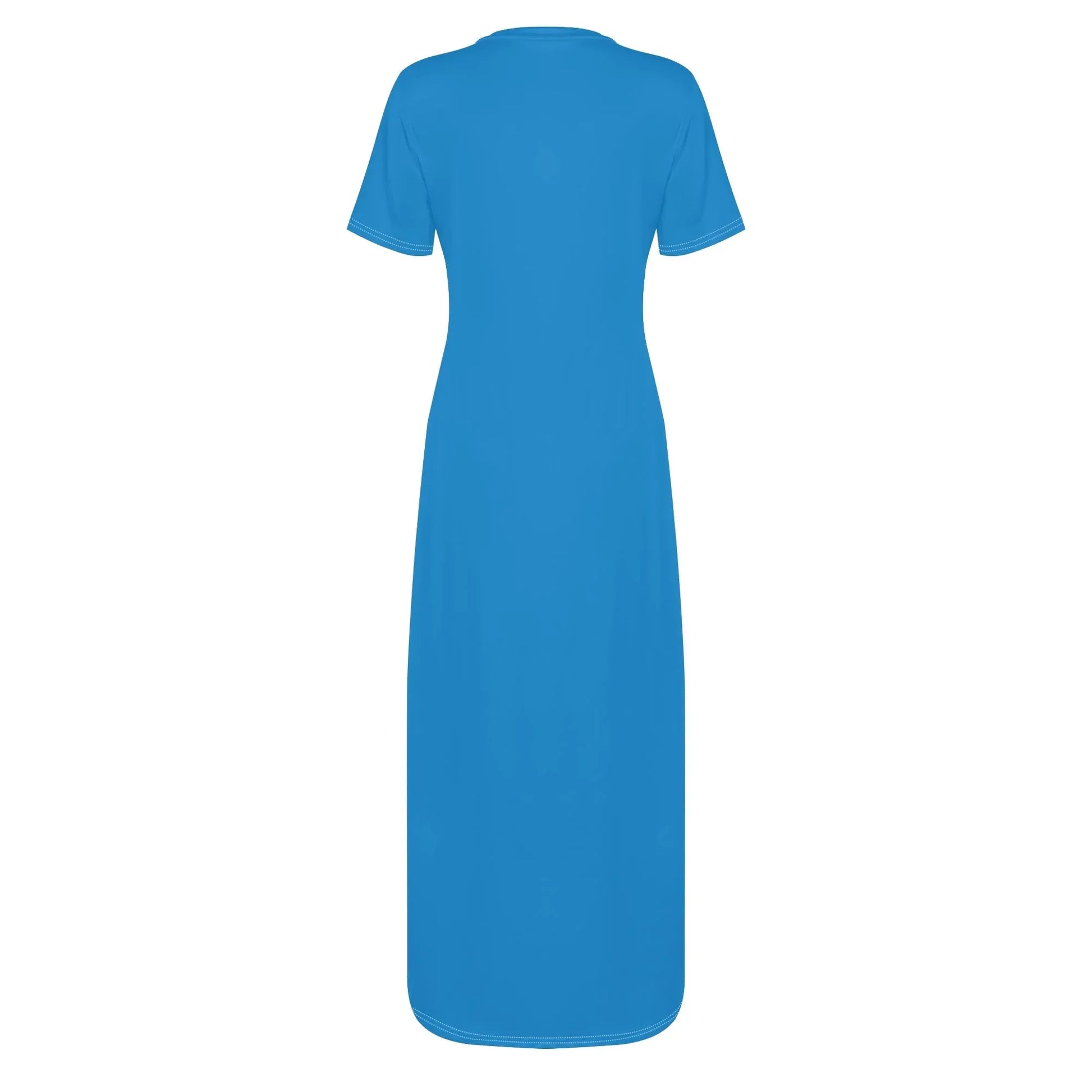 navy-blue-short-sleeve-long-dress-long-dress-jlr-design-73256 - JLR Design