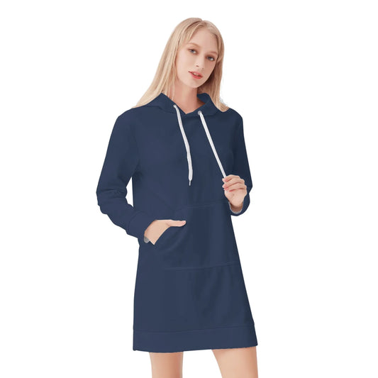 navy-velvet-hoodie-dress-hoodiekleid-jlr-design-97103 - JLR Design