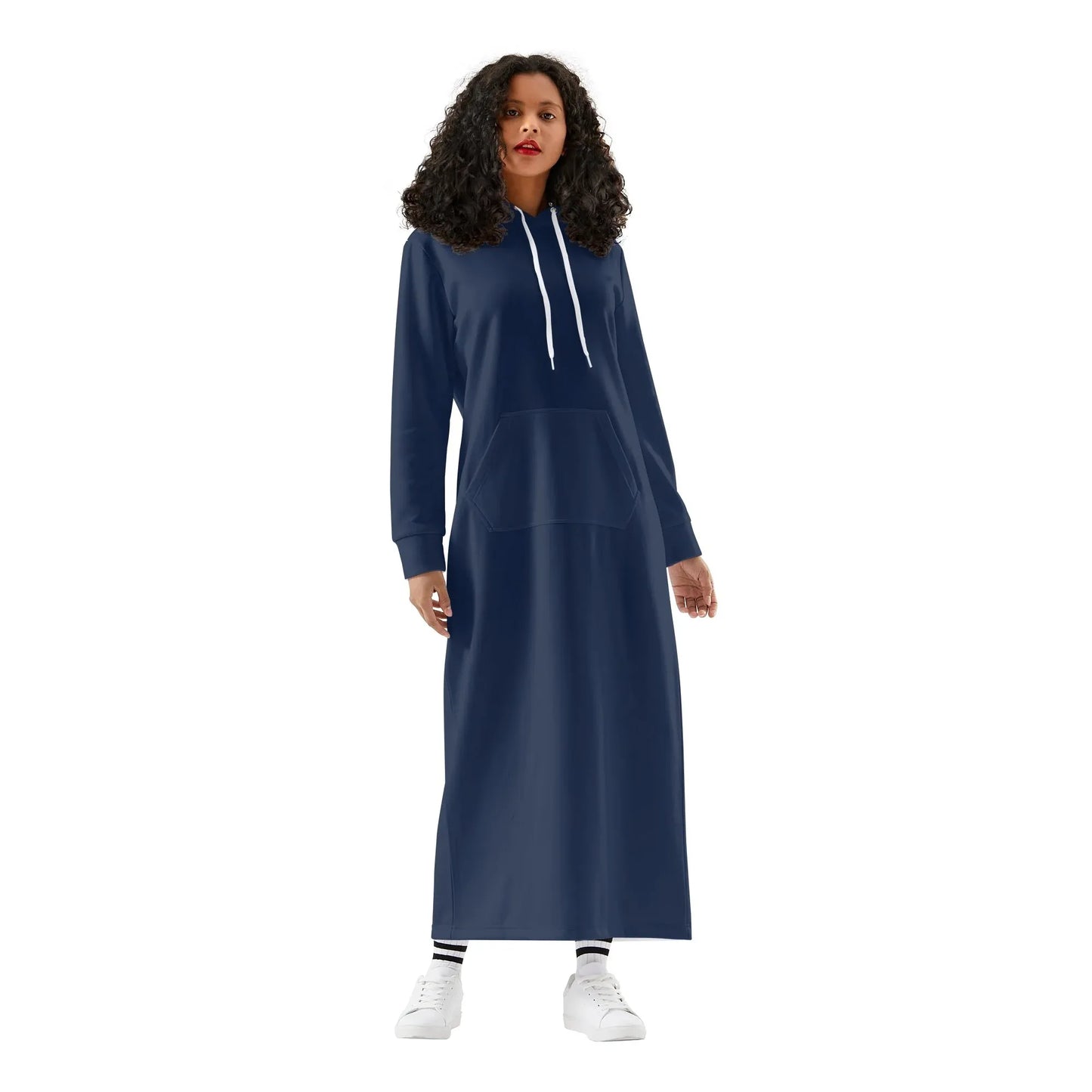 navy-bequemes-leichtes-hoodie-kleid-hoodiekleid-jlr-design-38405 - JLR Design