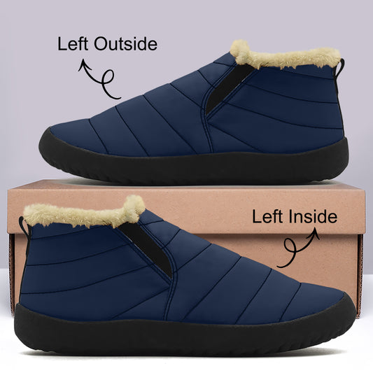 Navy Faux Fur Slipper Slipper JLR Design