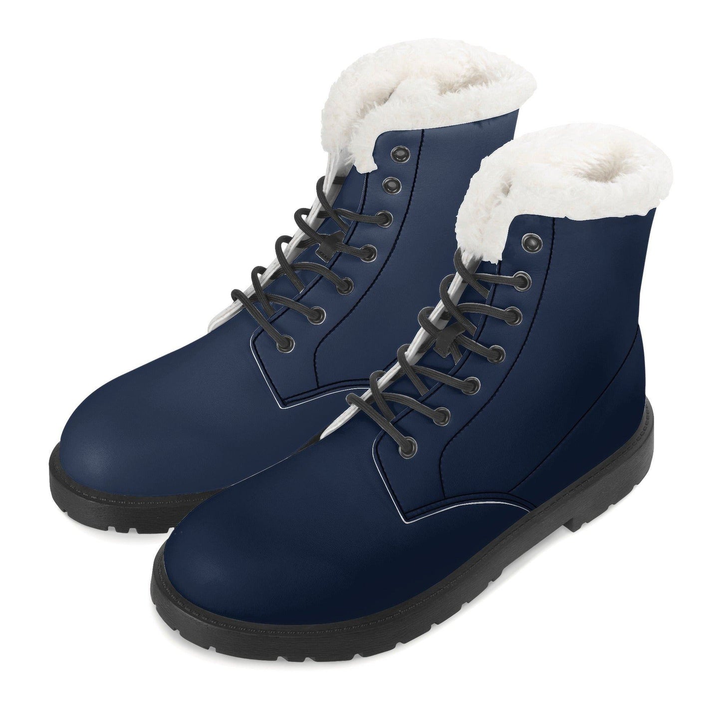 Navy Faux Fur Stiefel für Damen Lederstiefel 84.99 Damen, Faux, Fur, Lederstiefel, Navy JLR Design