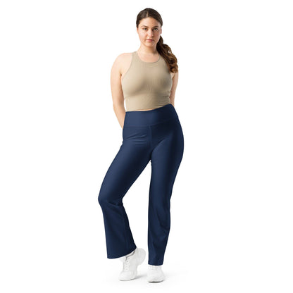 Navy High Waist Flare Leggings Flare Leggings 59.99 Flare, High, Leggings, Navy, Waist JLR Design