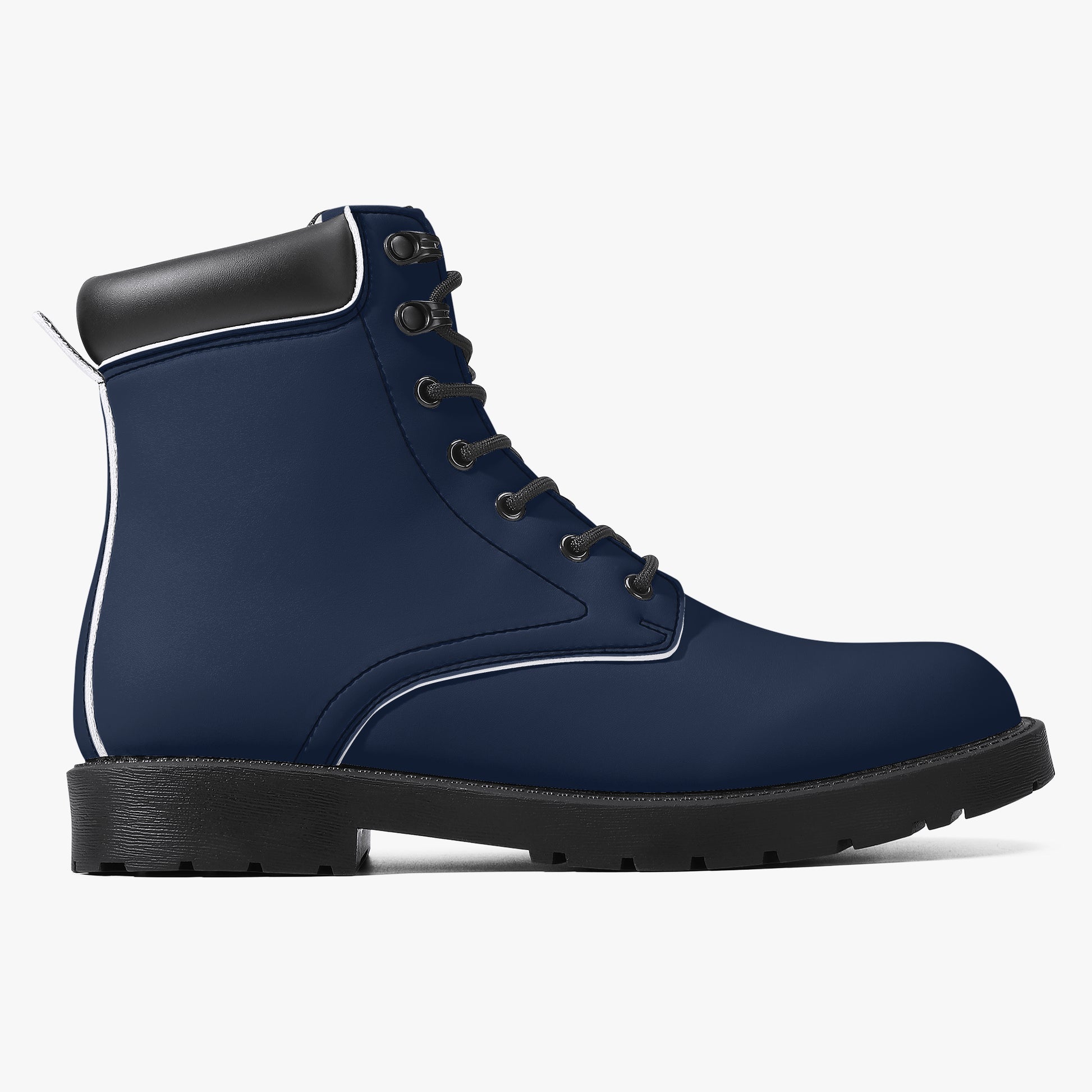 Navy Leder Boots | Stylische und Warme Winterstiefel Boots JLR Design