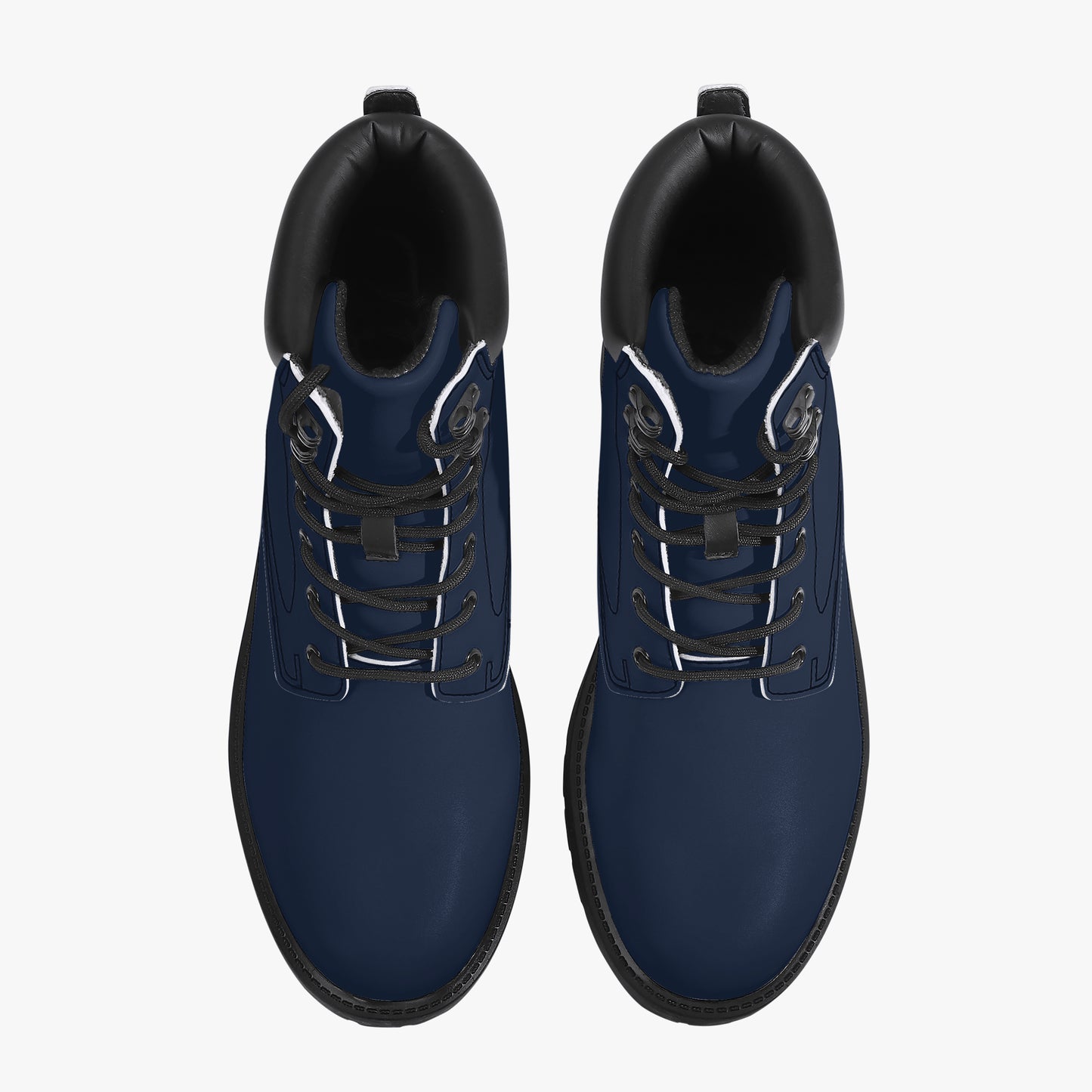 Navy Leder Boots | Stylische und Warme Winterstiefel Boots JLR Design