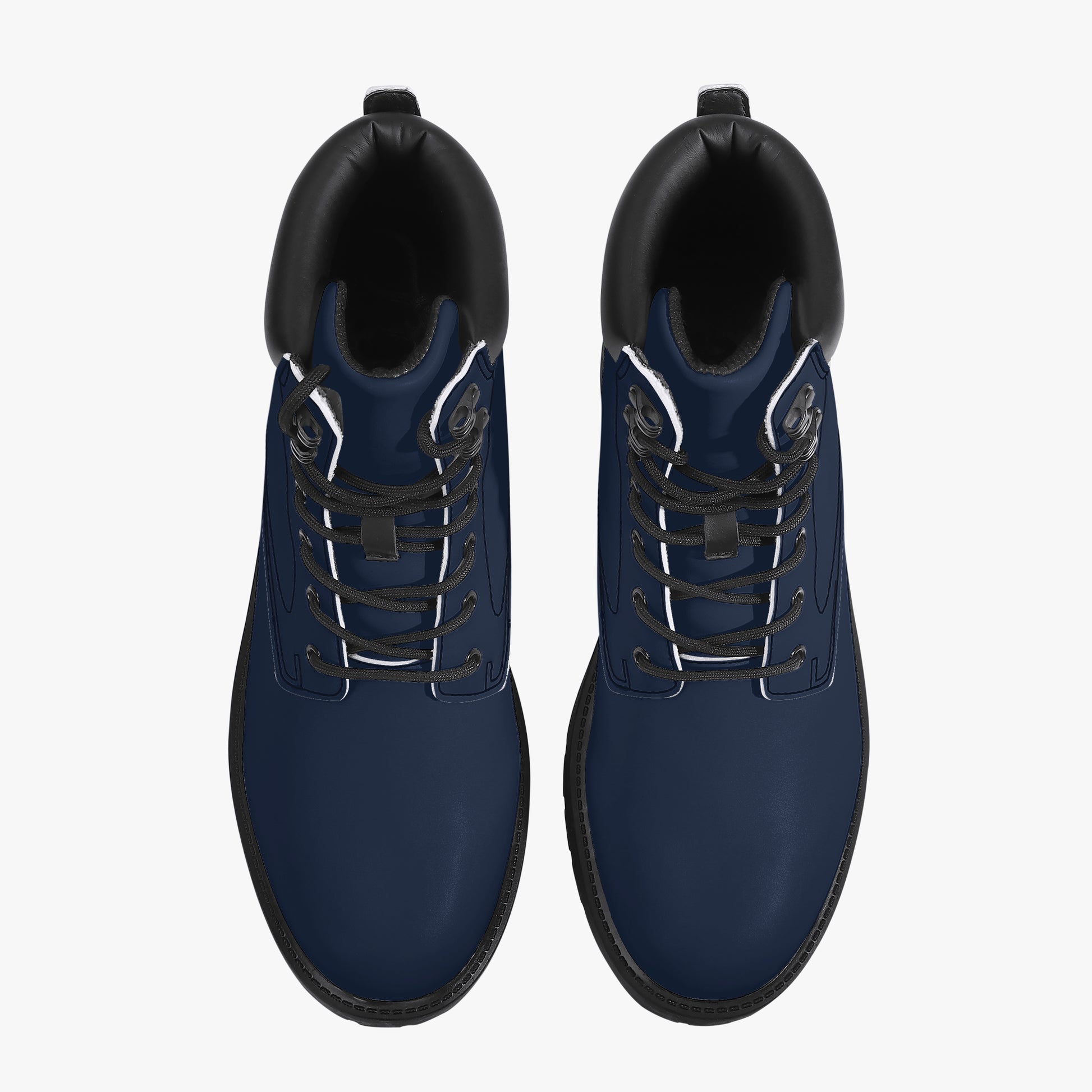 Navy Leder Boots | Stylische und Warme Winterstiefel Boots JLR Design