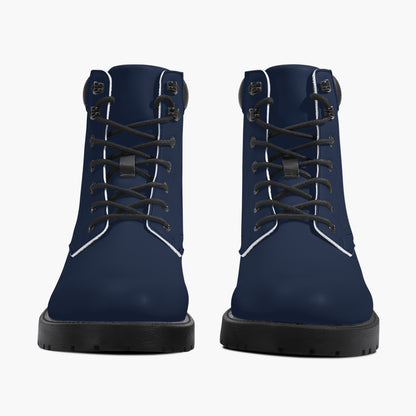 Navy Leder Boots | Stylische und Warme Winterstiefel Boots JLR Design
