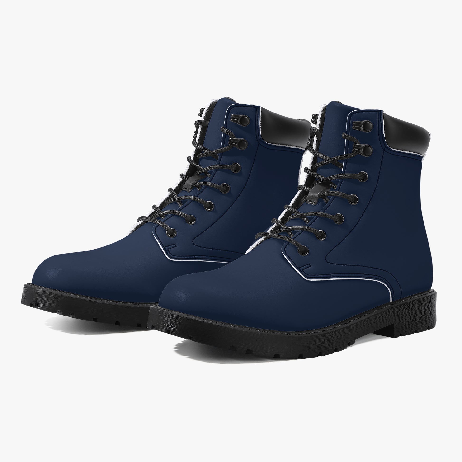 Navy Leder Boots | Stylische und Warme Winterstiefel Boots JLR Design