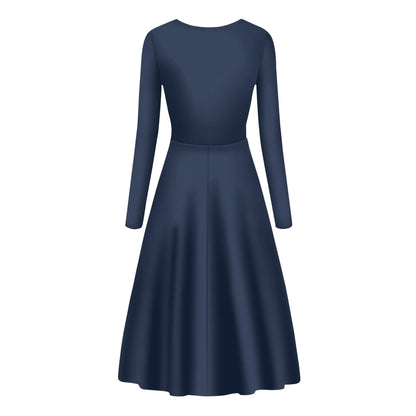 Navy Long Sleeve Dress Long Sleeve Dress 59.99 Dress, Long, Navy, Sleeve JLR Design