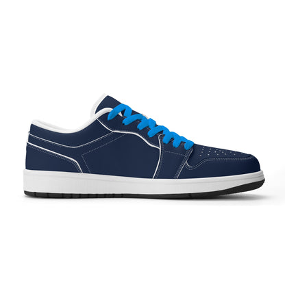 Navy Low Top Leder Sneaker für Damen Sneaker JLR Design