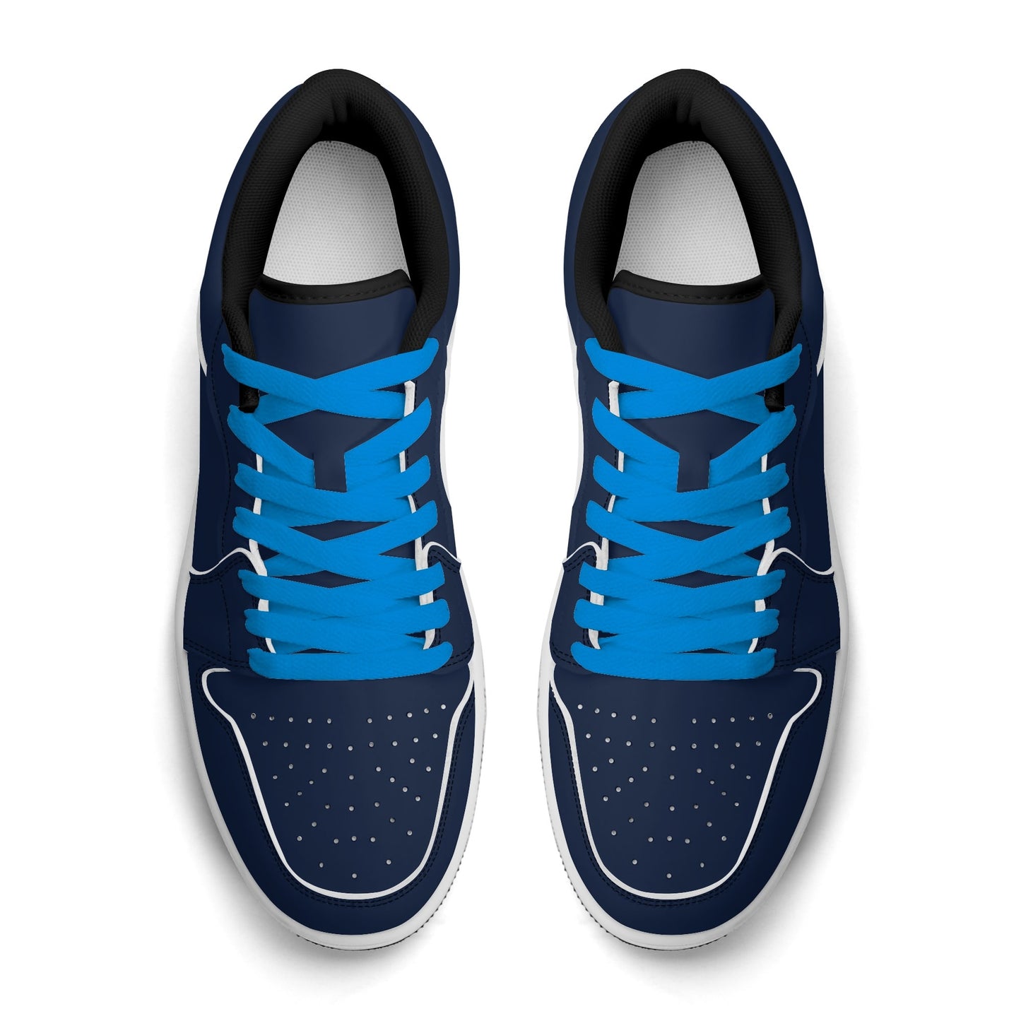 Navy Low Top Leder Sneaker für Damen Sneaker JLR Design