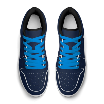 Navy Low Top Leder Sneaker für Damen Sneaker JLR Design