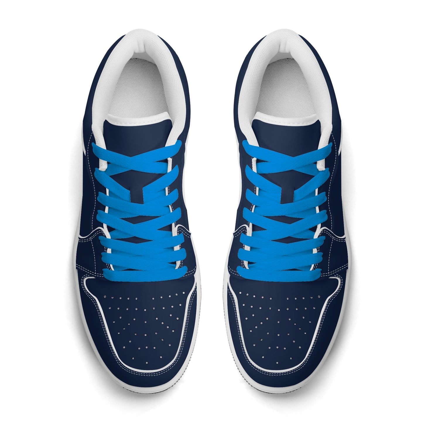 Navy Low Top Leder Sneaker für Damen Sneaker JLR Design