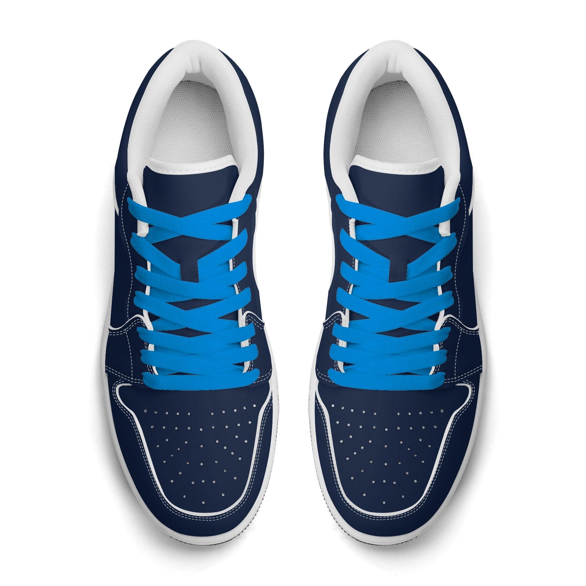 Navy Low Top Leder Sneaker für Damen Sneaker JLR Design