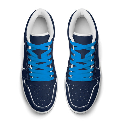 Navy Low Top Leder Sneaker für Damen Sneaker JLR Design