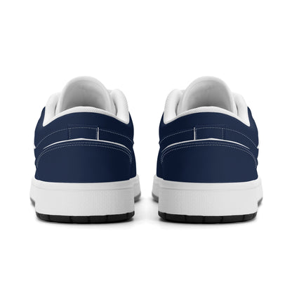 Navy Low Top Leder Sneaker für Damen Sneaker JLR Design