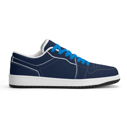 Navy Low Top Leder Sneaker für Damen Sneaker JLR Design