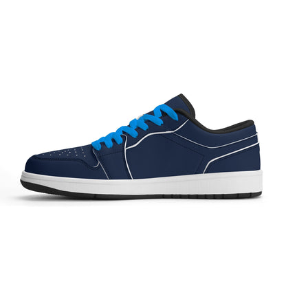 Navy Low Top Leder Sneaker für Damen Sneaker JLR Design