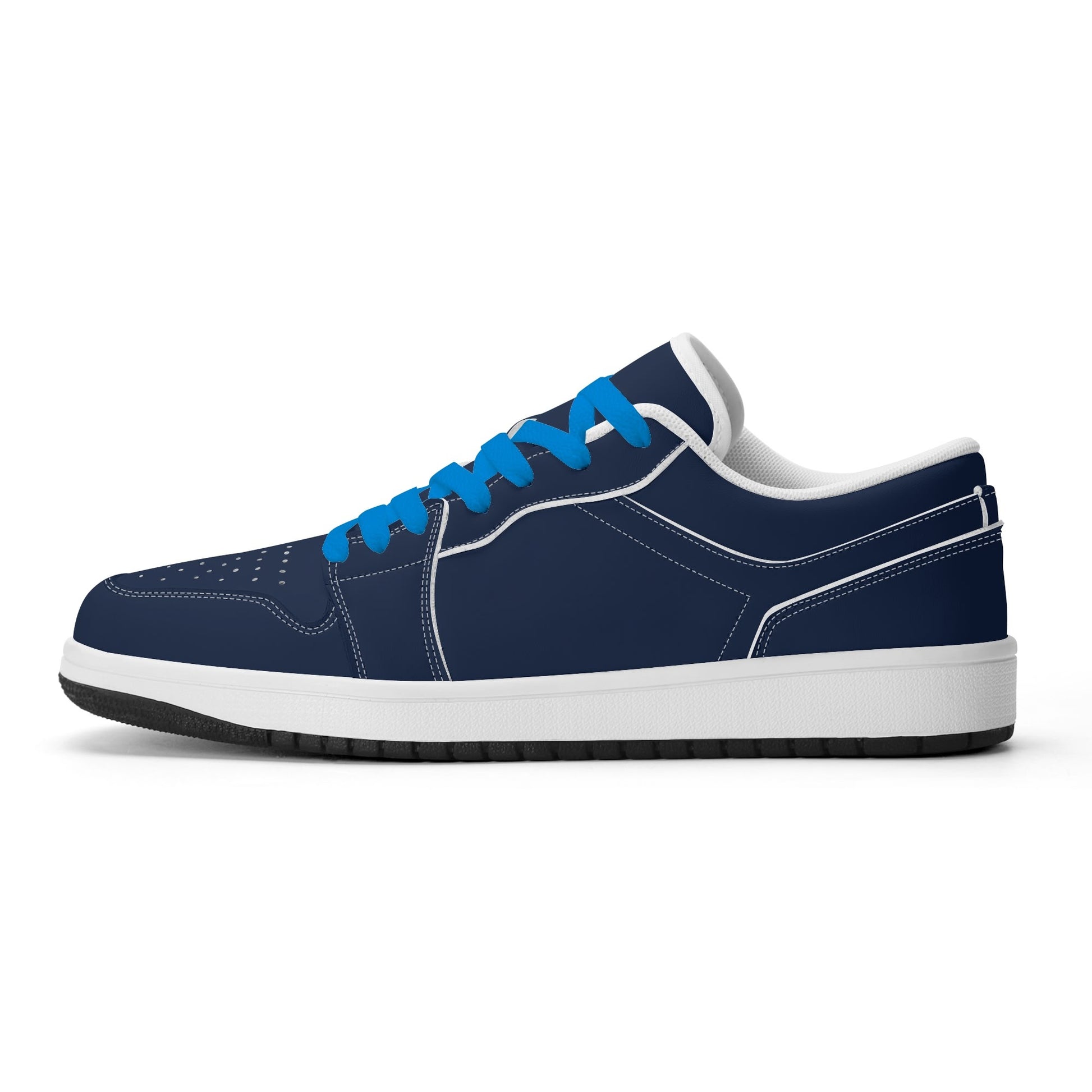 Navy Low Top Leder Sneaker für Damen Sneaker JLR Design