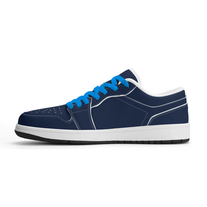 Navy Low Top Leder Sneaker für Damen Sneaker JLR Design