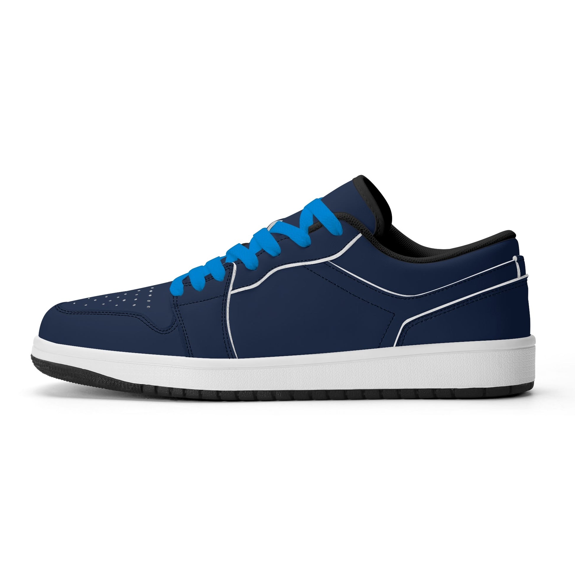 Navy Low Top Leder Sneaker für Damen Sneaker JLR Design