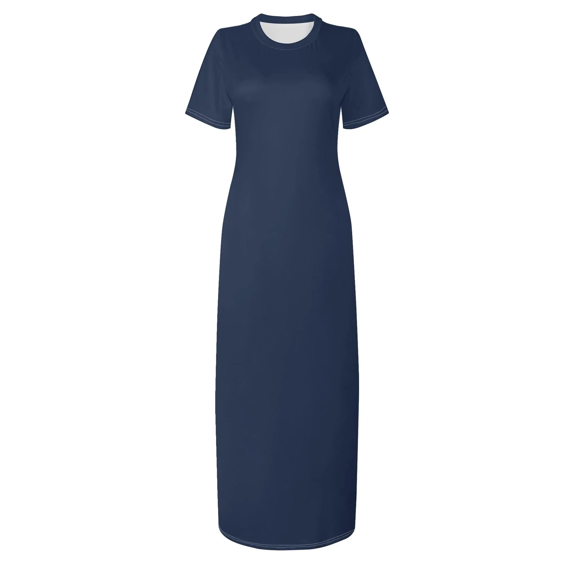 navy-short-sleeve-long-dress-long-dress-jlr-design-74787 - JLR Design