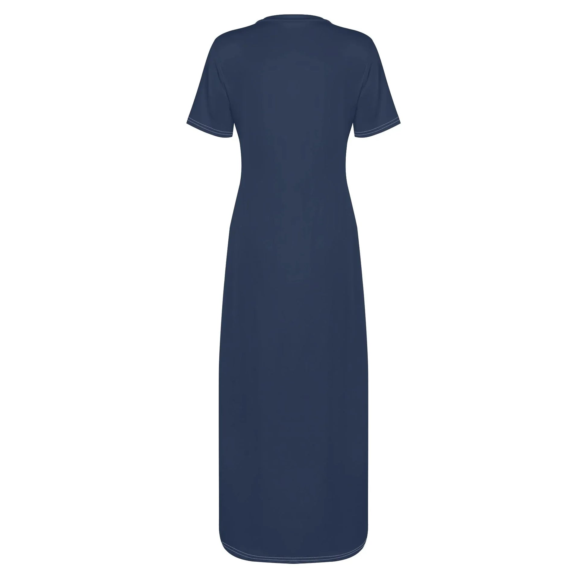 navy-short-sleeve-long-dress-long-dress-jlr-design-69086 - JLR Design