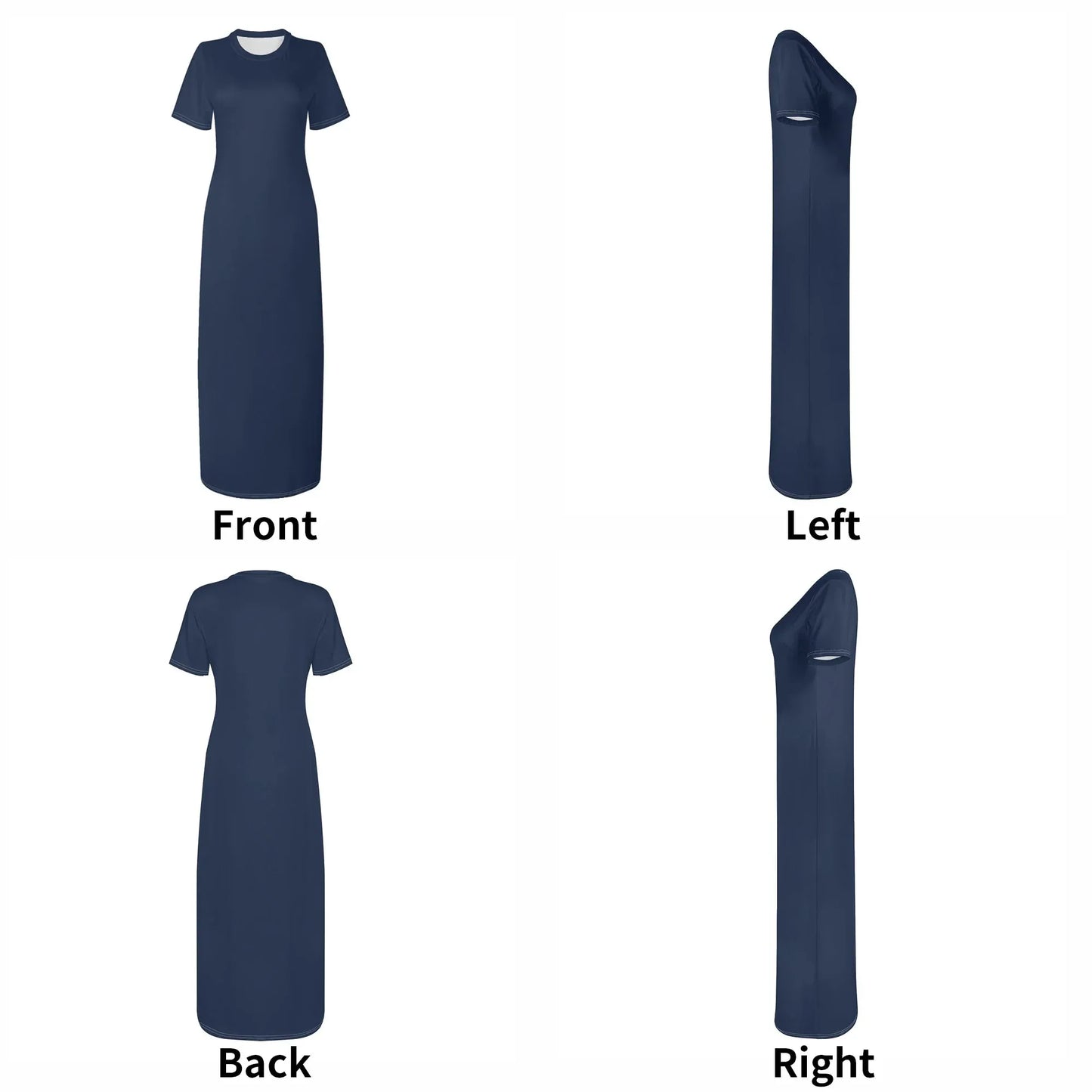 navy-short-sleeve-long-dress-long-dress-jlr-design-61951 - JLR Design