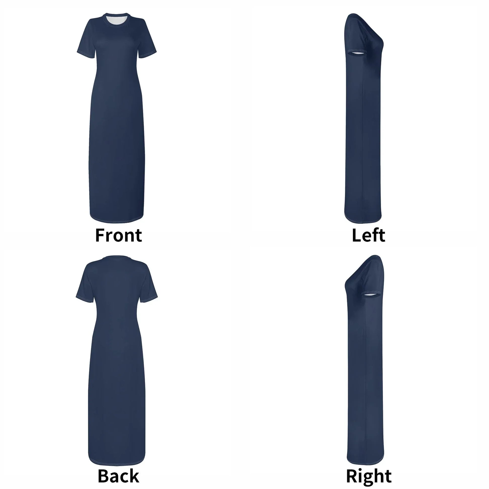 navy-short-sleeve-long-dress-long-dress-jlr-design-61951 - JLR Design