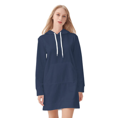 Navy Velvet Hoodie Dress Hoodiekleid JLR Design