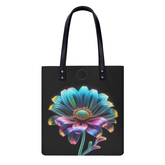 Neon Gänseblümchen PU Leder Handtasche Handtasche JLR Design