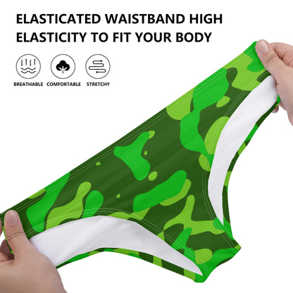 Neon Green Camouflage Damen Slip Damen Slip JLR Design