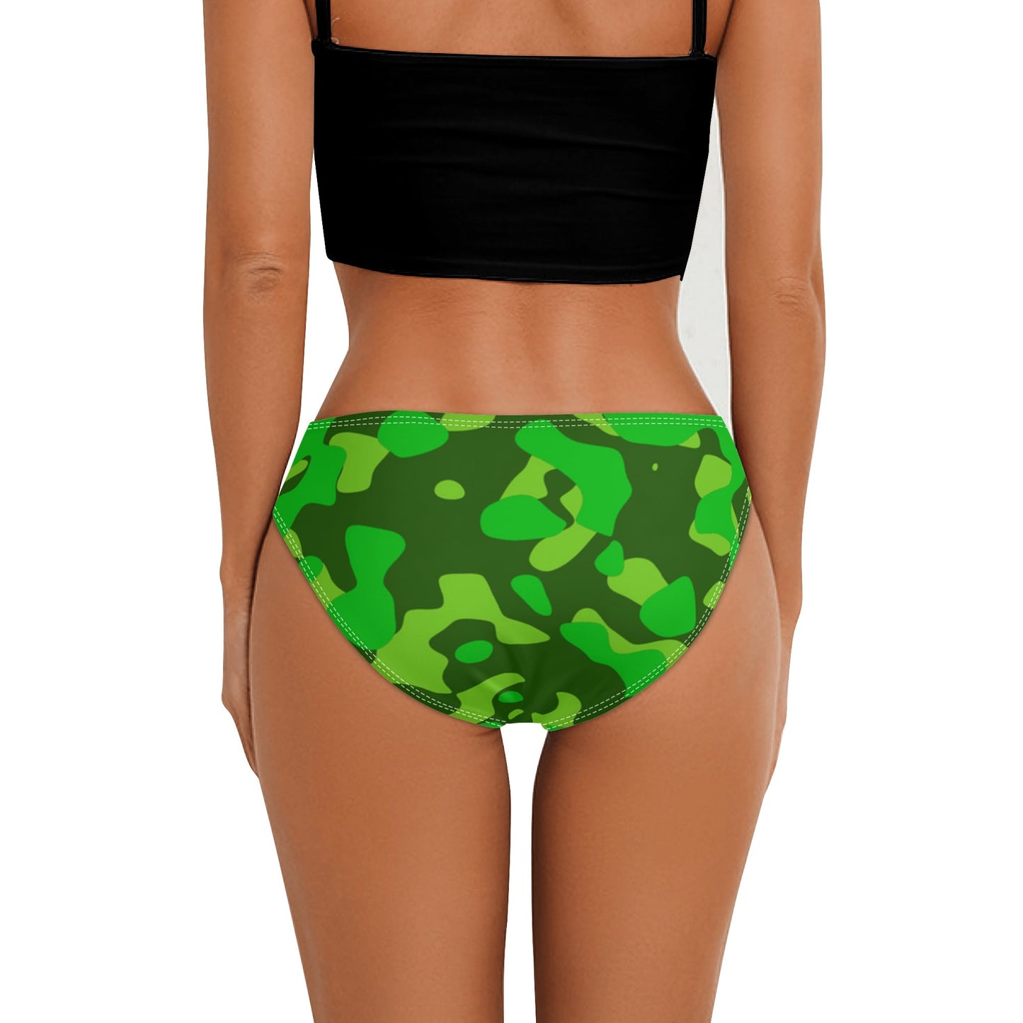 Neon Green Camouflage Damen Slip Damen Slip JLR Design