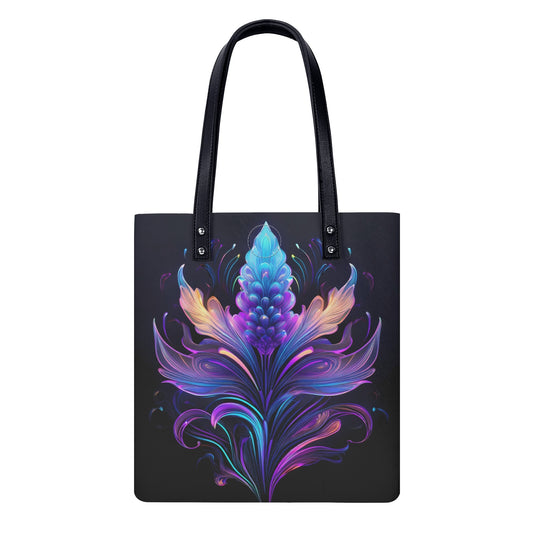 Neon Lavender PU Leder Handtasche Handtasche JLR Design