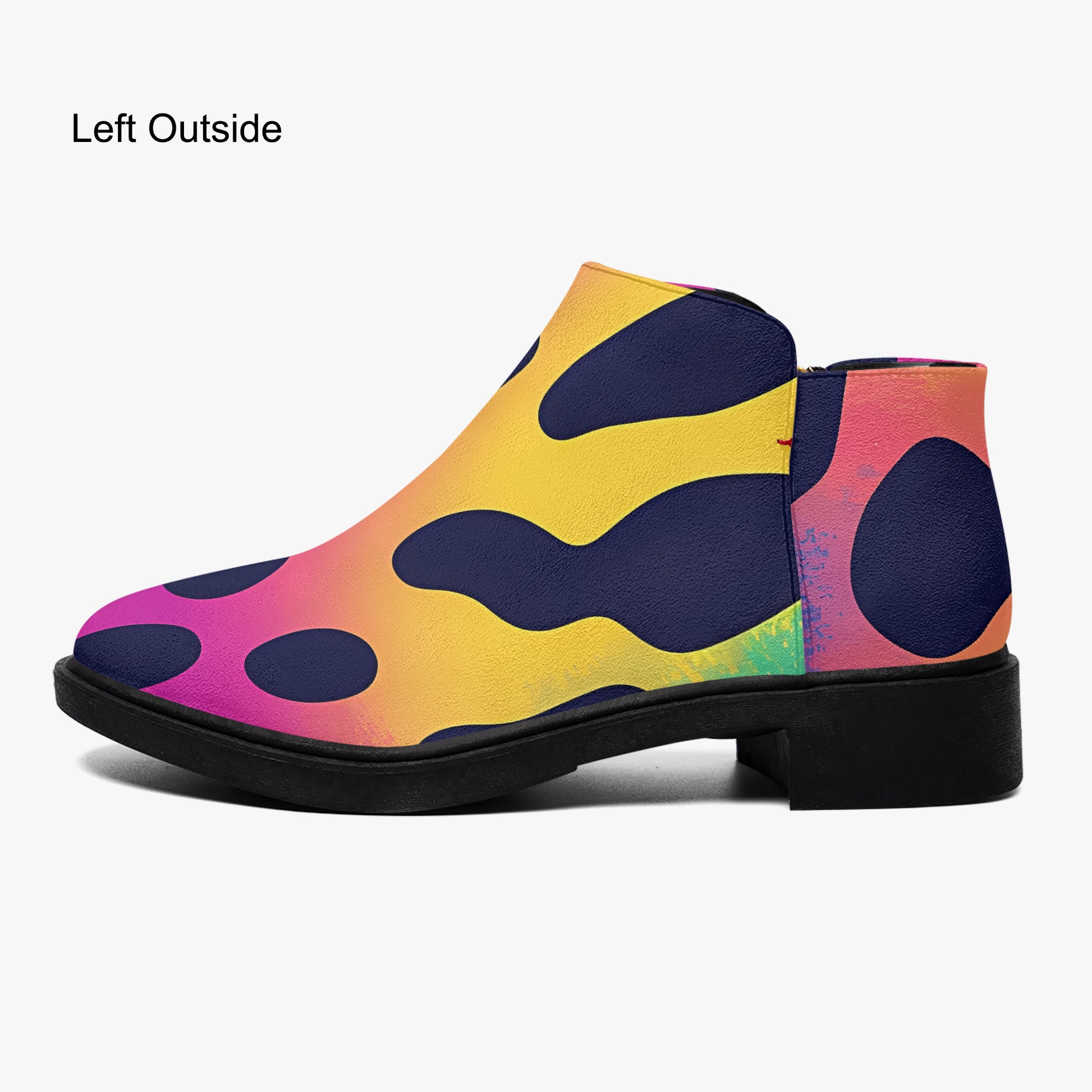 Neon Leopard elegante Reißverschluss-Stiefeletten Stiefeletten JLR Design