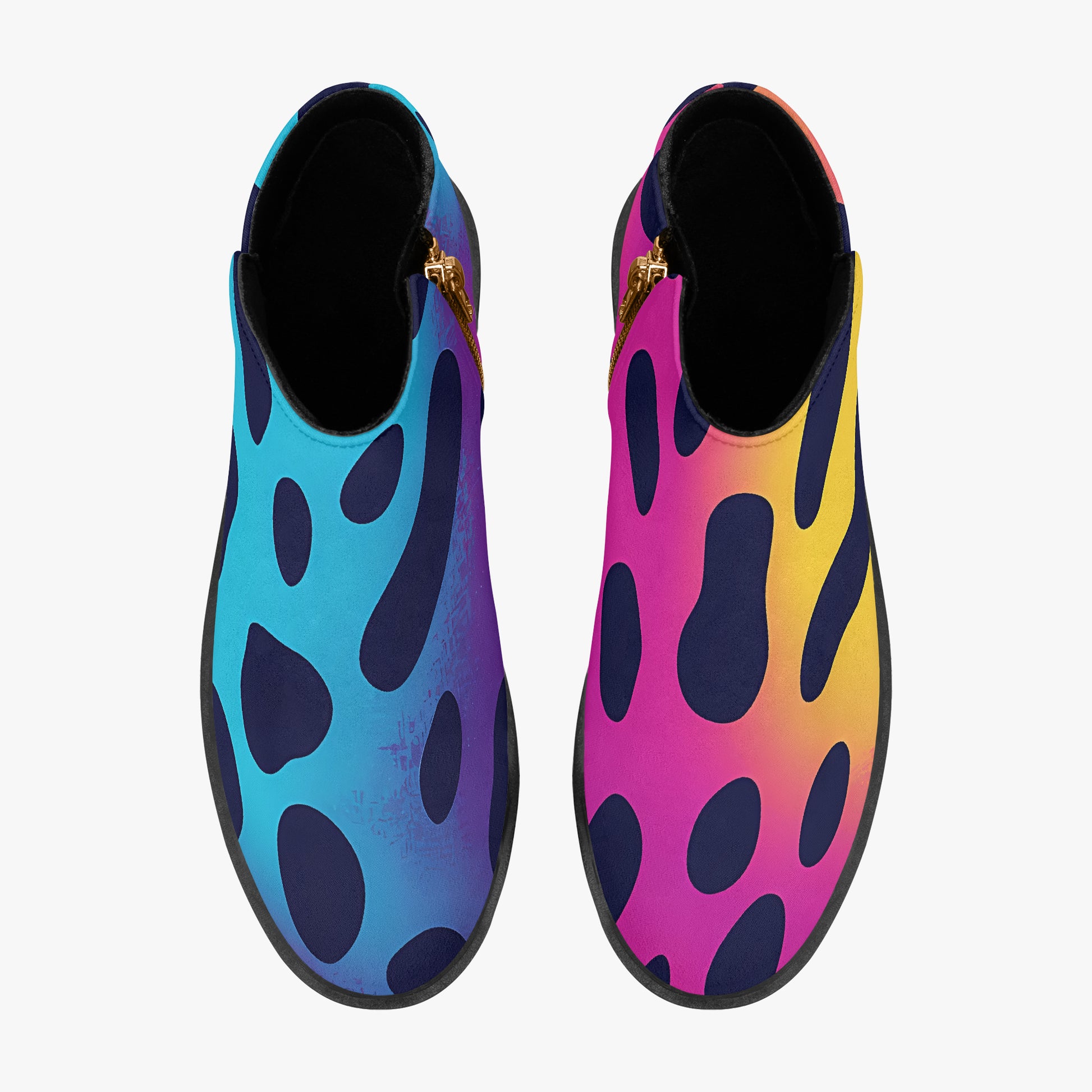 Neon Leopard elegante Reißverschluss-Stiefeletten Stiefeletten JLR Design