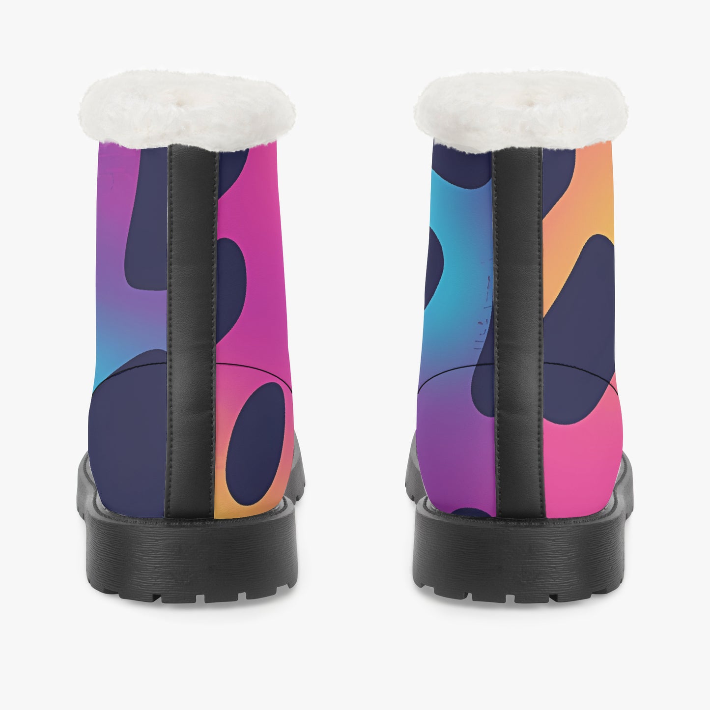 Neon Leopard Faux Fur Leder Boots Boots JLR Design