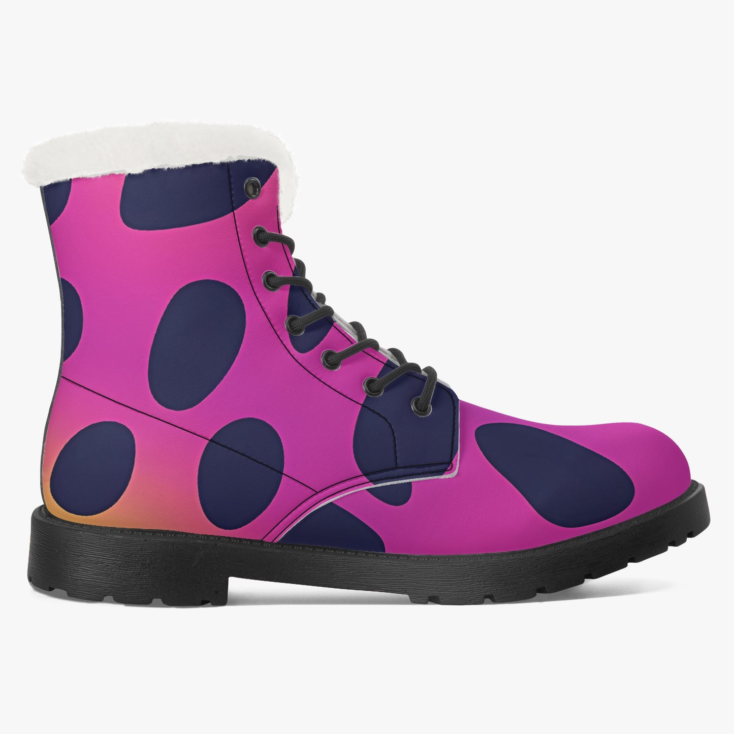 Neon Leopard Faux Fur Leder Boots Boots JLR Design