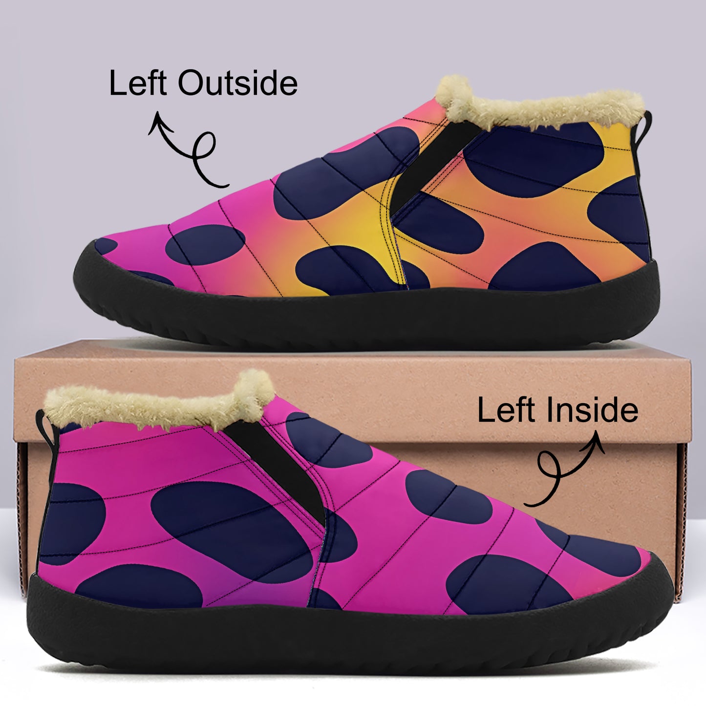 Neon Leopard Faux Fur Slipper Slipper JLR Design