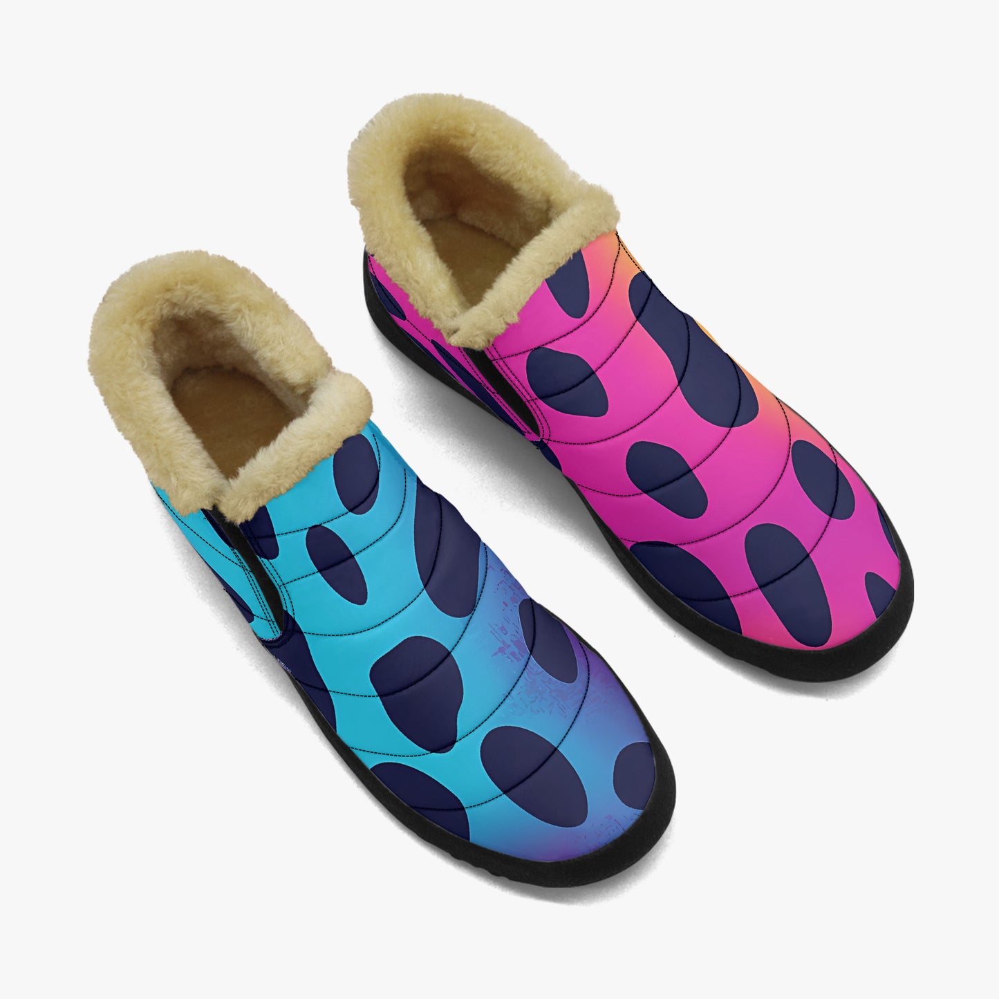 Neon Leopard Faux Fur Slipper Slipper JLR Design