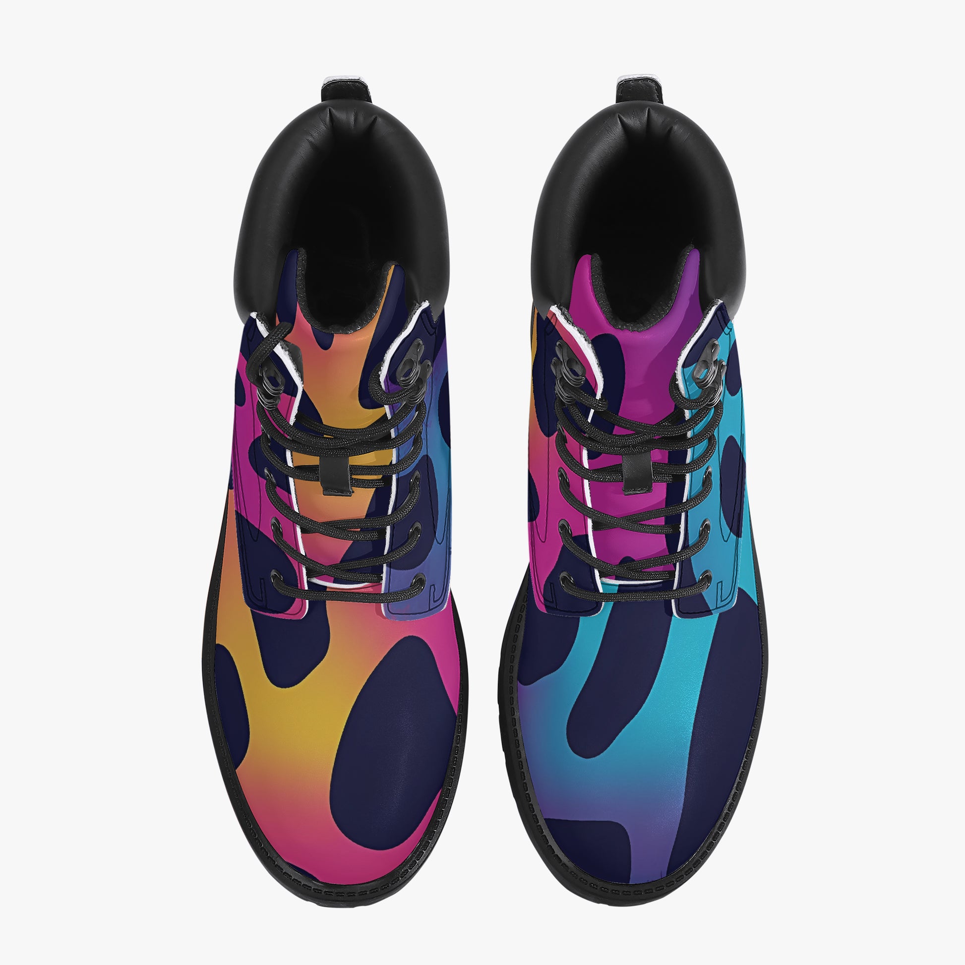 Neon Leopard Leder Boots | Stylische und Warme Winterstiefel Boots JLR Design