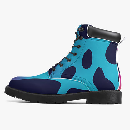 Neon Leopard Leder Boots | Stylische und Warme Winterstiefel Boots JLR Design