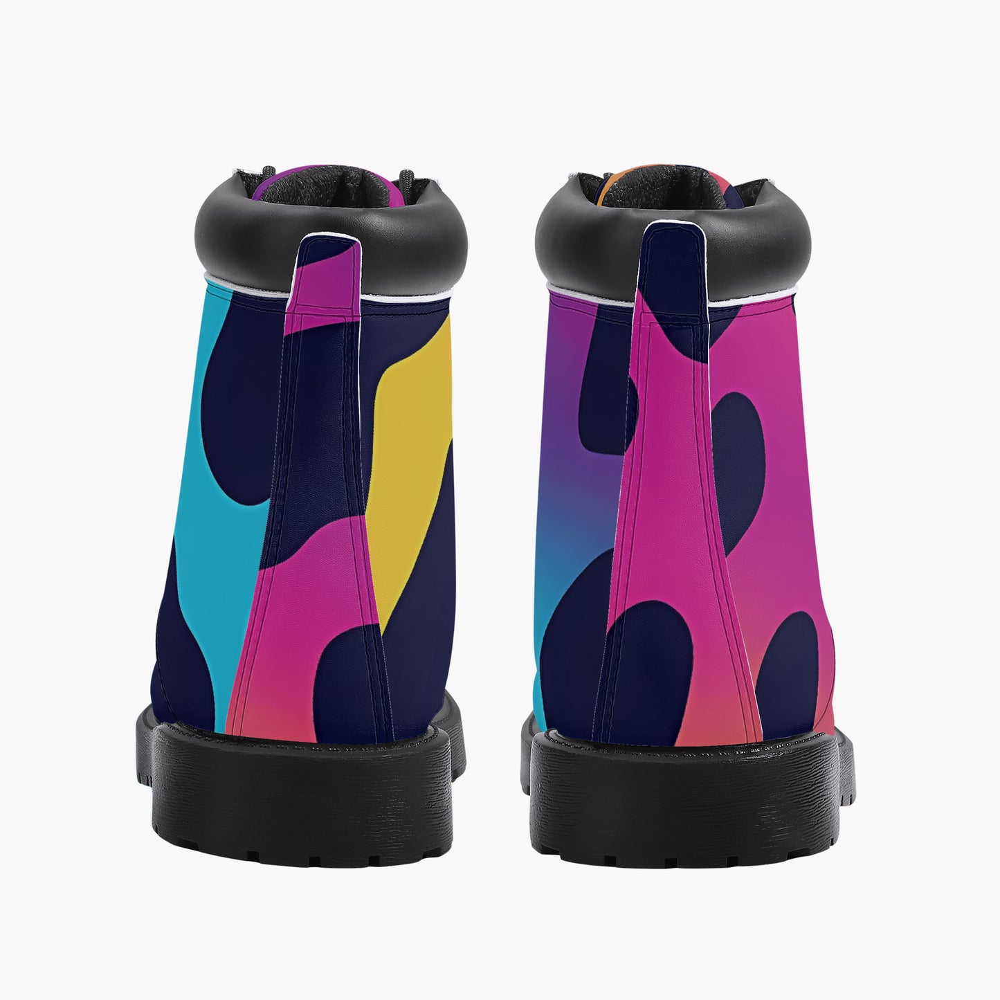Neon Leopard Leder Boots | Stylische und Warme Winterstiefel Boots JLR Design