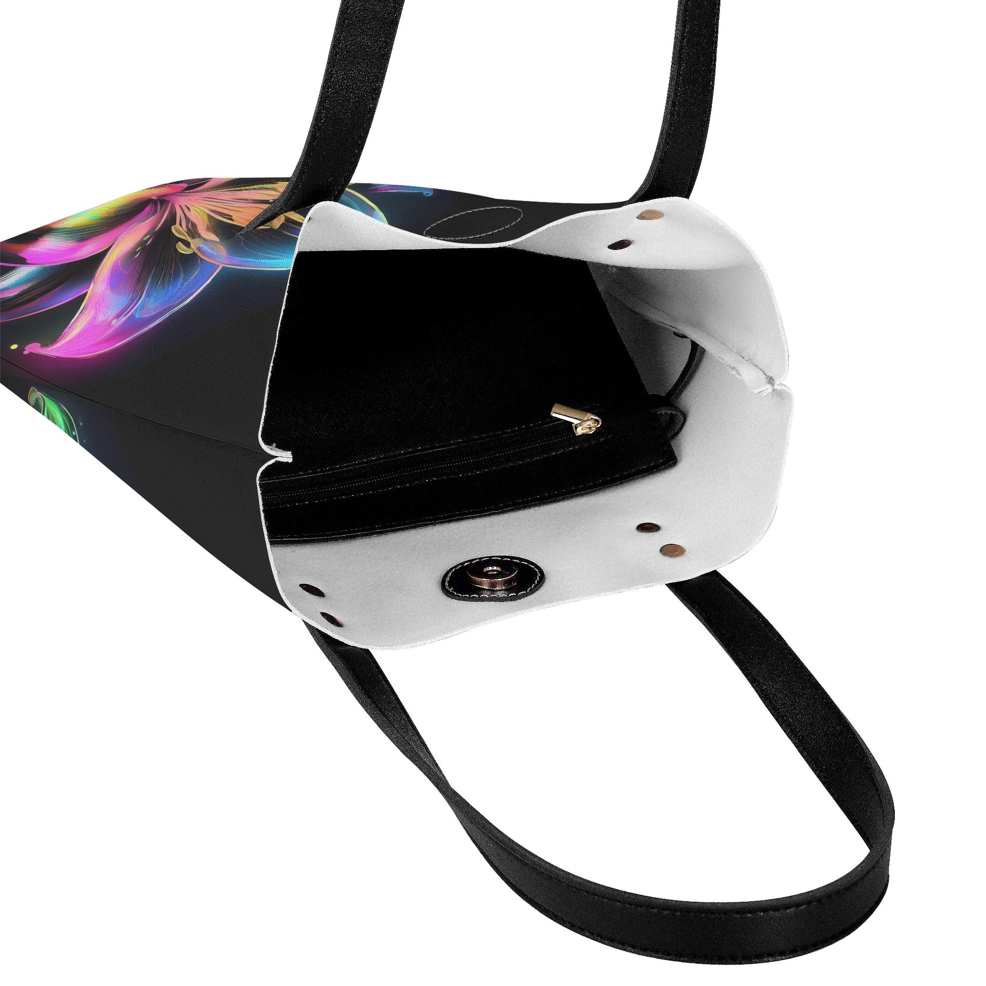 Neon Lilie 2 PU Leder Handtasche Handtasche JLR Design