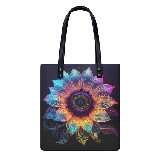 Neon Sonnenblume PU Leder Handtasche Handtasche JLR Design