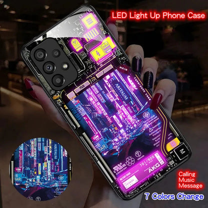 Neonfarbene Hülle mit LED-Licht für Samsung S24 S23 S22 Cover 42.99 LED, Neon, Samsung JLR Design