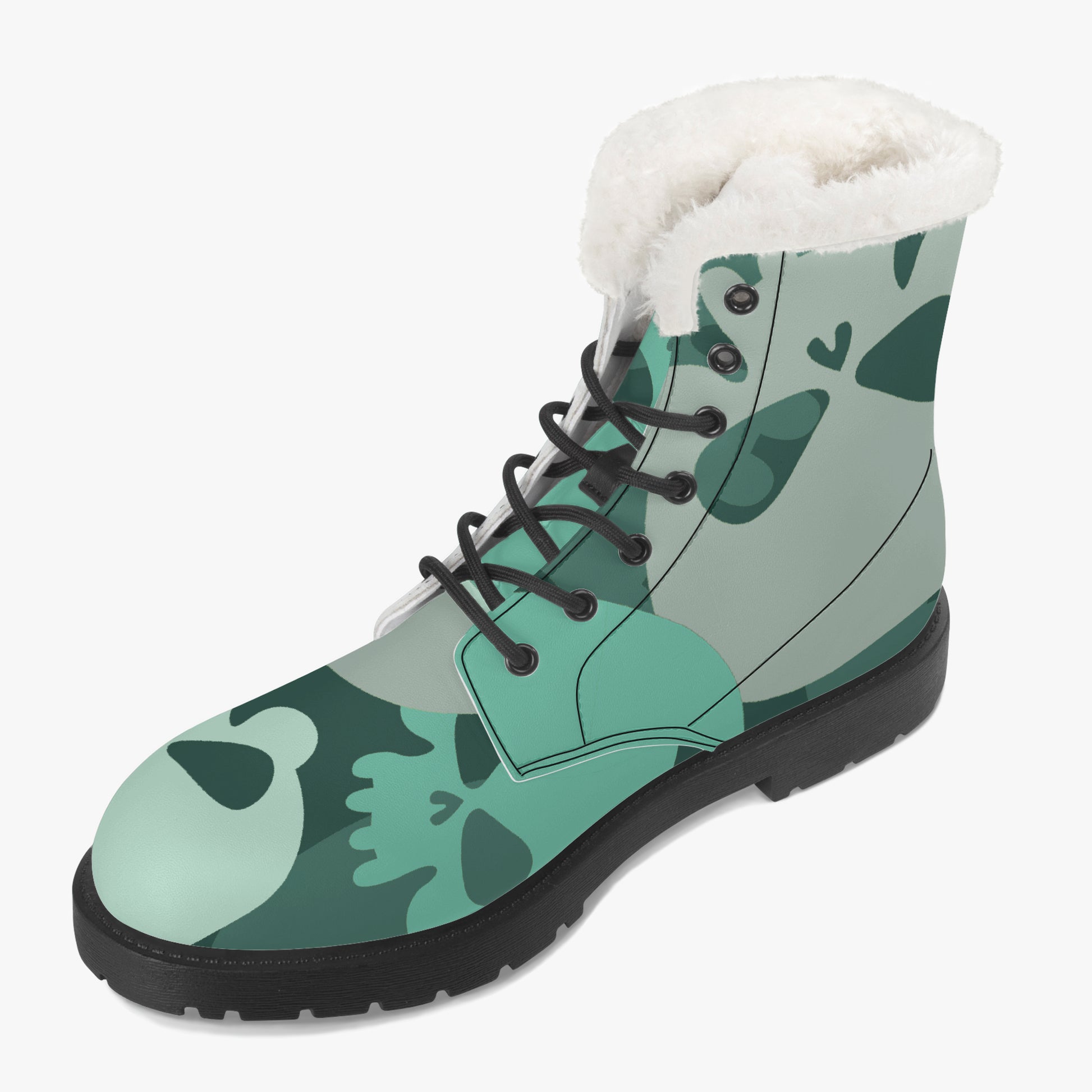 Niagara Skull Faux Fur Leder Boots Boots JLR Design