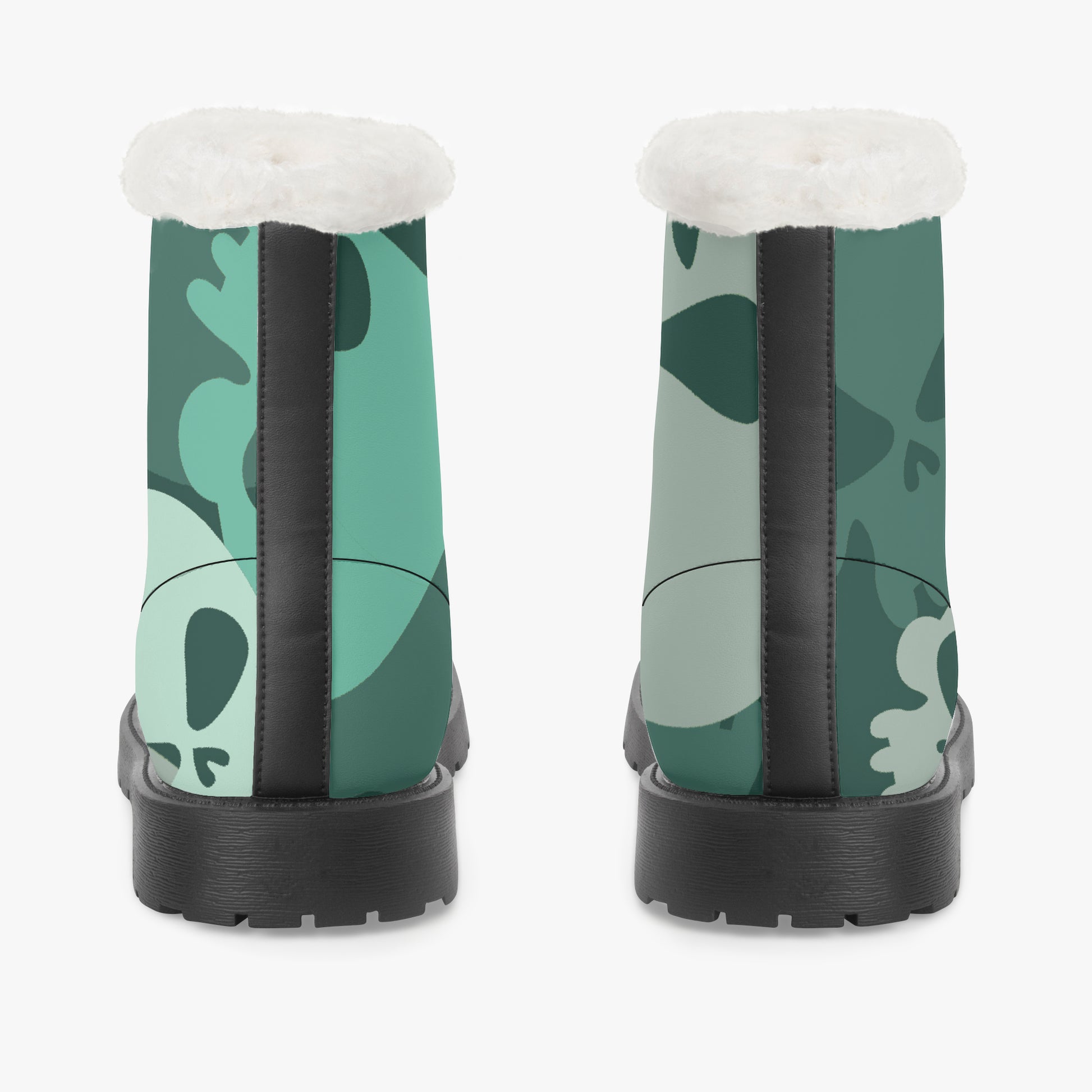 Niagara Skull Faux Fur Leder Boots Boots JLR Design