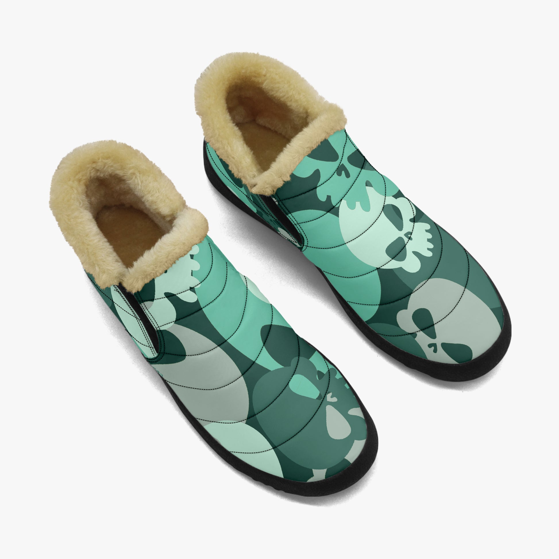 Niagara Skull Faux Fur Slipper Slipper JLR Design